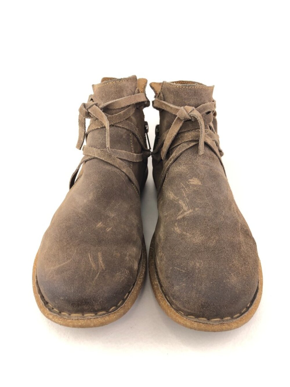 Born Tarkiln Brown Distressed Suede Ankle Boots 8.5 - Picture 4 of 12
